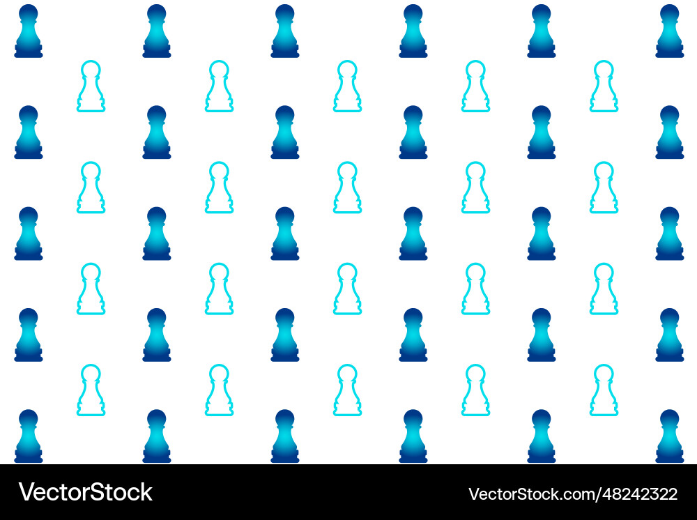 Abstract chess pawn pattern background Vector Image