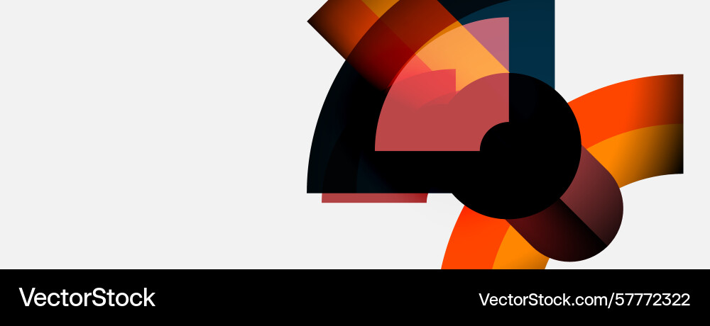Abstract design features overlapping colorful Abstract design features overlapping colorful vector image