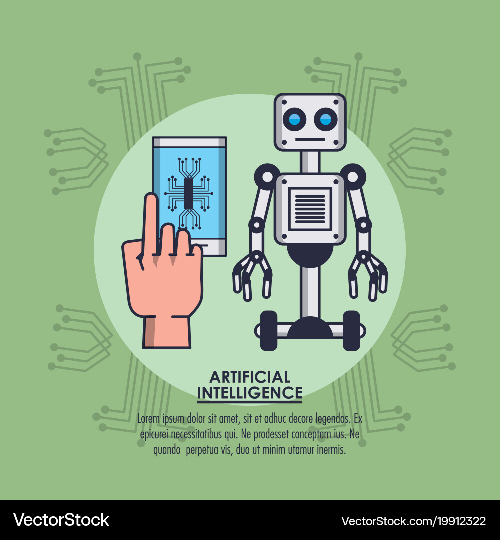 Artificial intelligence technology Vector Image