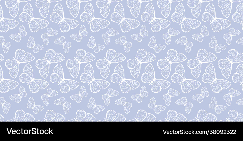 Butterfly seamless repeat pattern background Butterfly seamless repeat pattern background vector image