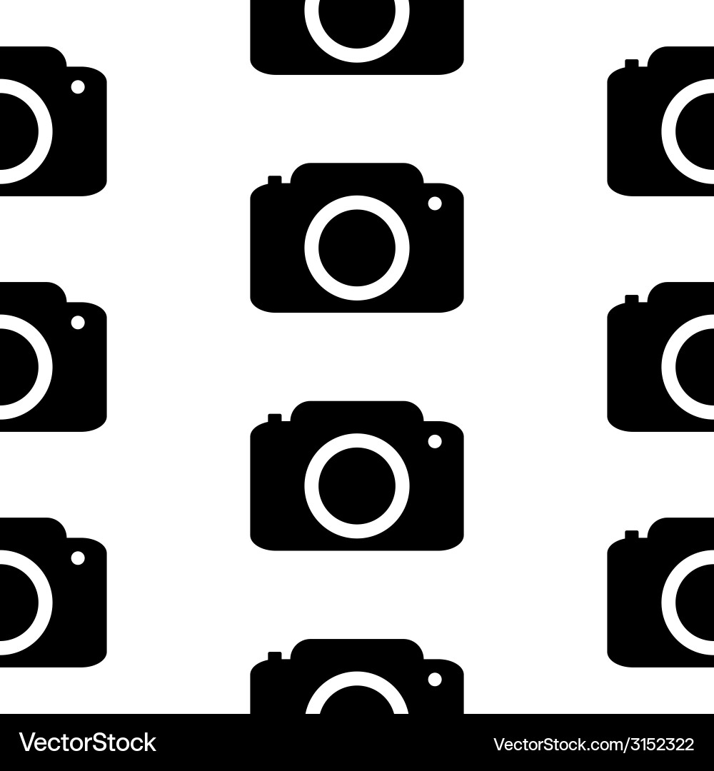 Camera symbol seamless pattern Vector Image