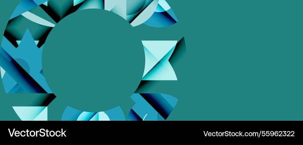 Circles semi squares and round triangles Circles semi squares and round triangles vector image