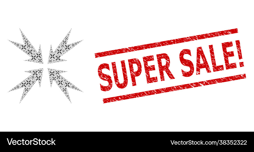 Compression arrows recursion composition Compression arrows recursion composition vector image