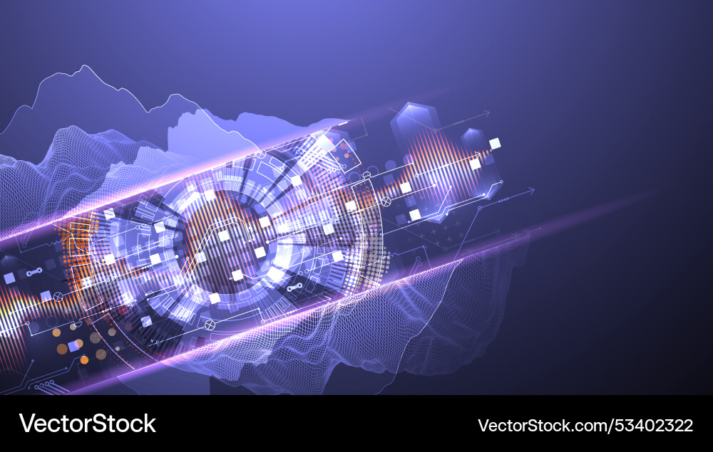 Data science scientific-technological background Data science scientific-technological background vector image