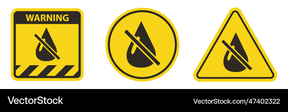 Do not let water and humidity touch the filter Vector Image
