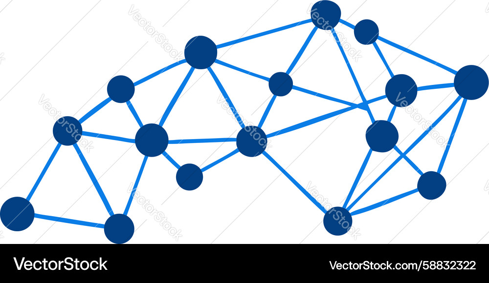 Dynamic Network Nodes Vector Image