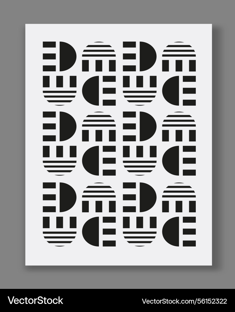 Geometric abstract pattern layout design vector image