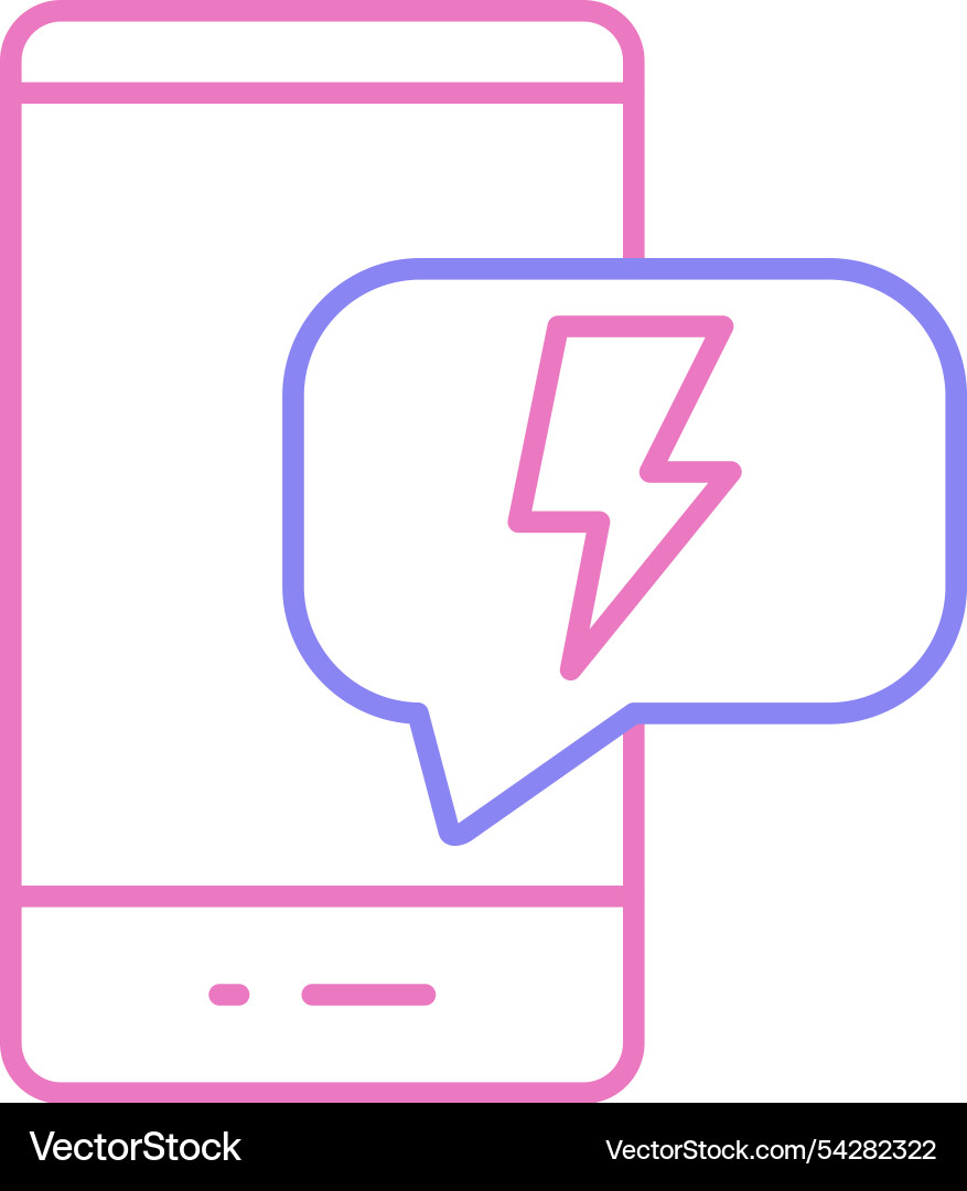 Instant line two colour icon Vector Image
