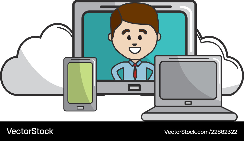 Isolated web hosting design vector image