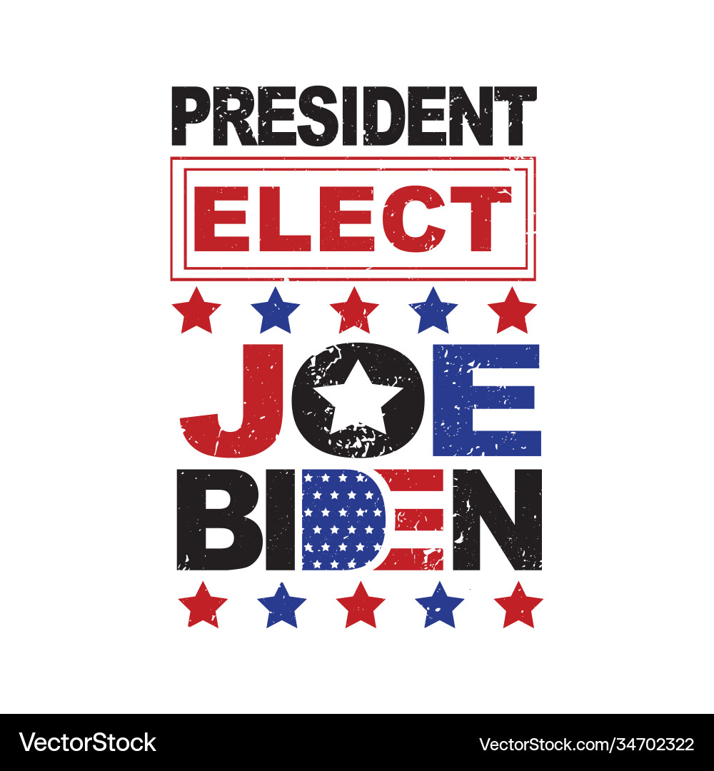Joe biden president elect united states Joe biden president elect united states vector image