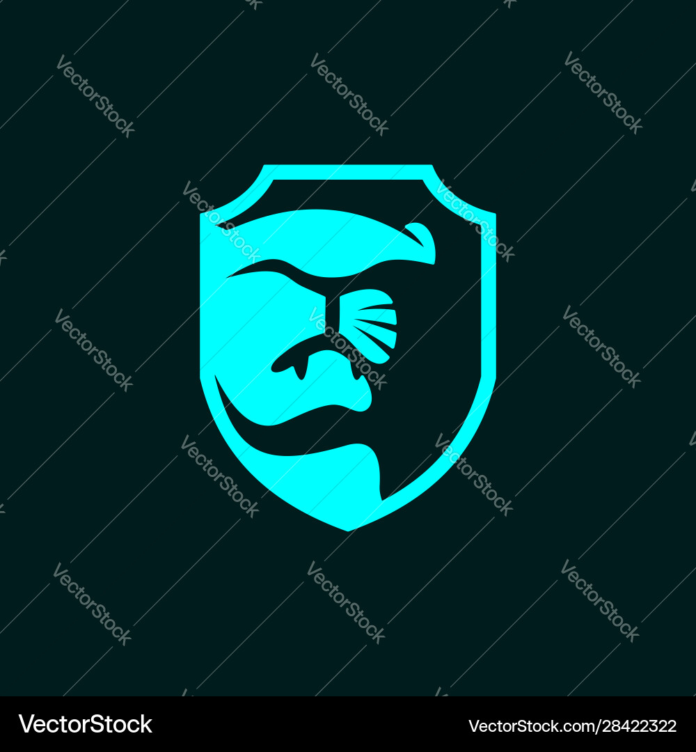Leopard Kopf Logo Vorlage mit Schildsymbol Leopard Kopf Logo Vorlage mit Schildsymbol vektorbild