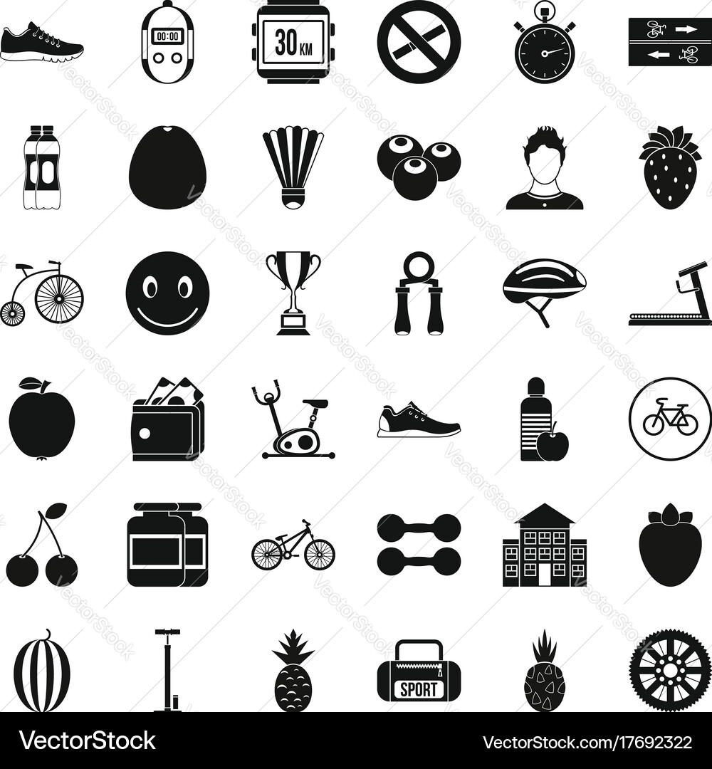 Measure icons set simle style Vector Image