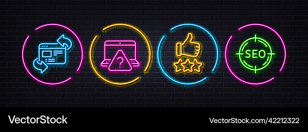 Online question refresh website and rating stars Online question refresh website and rating stars vector image