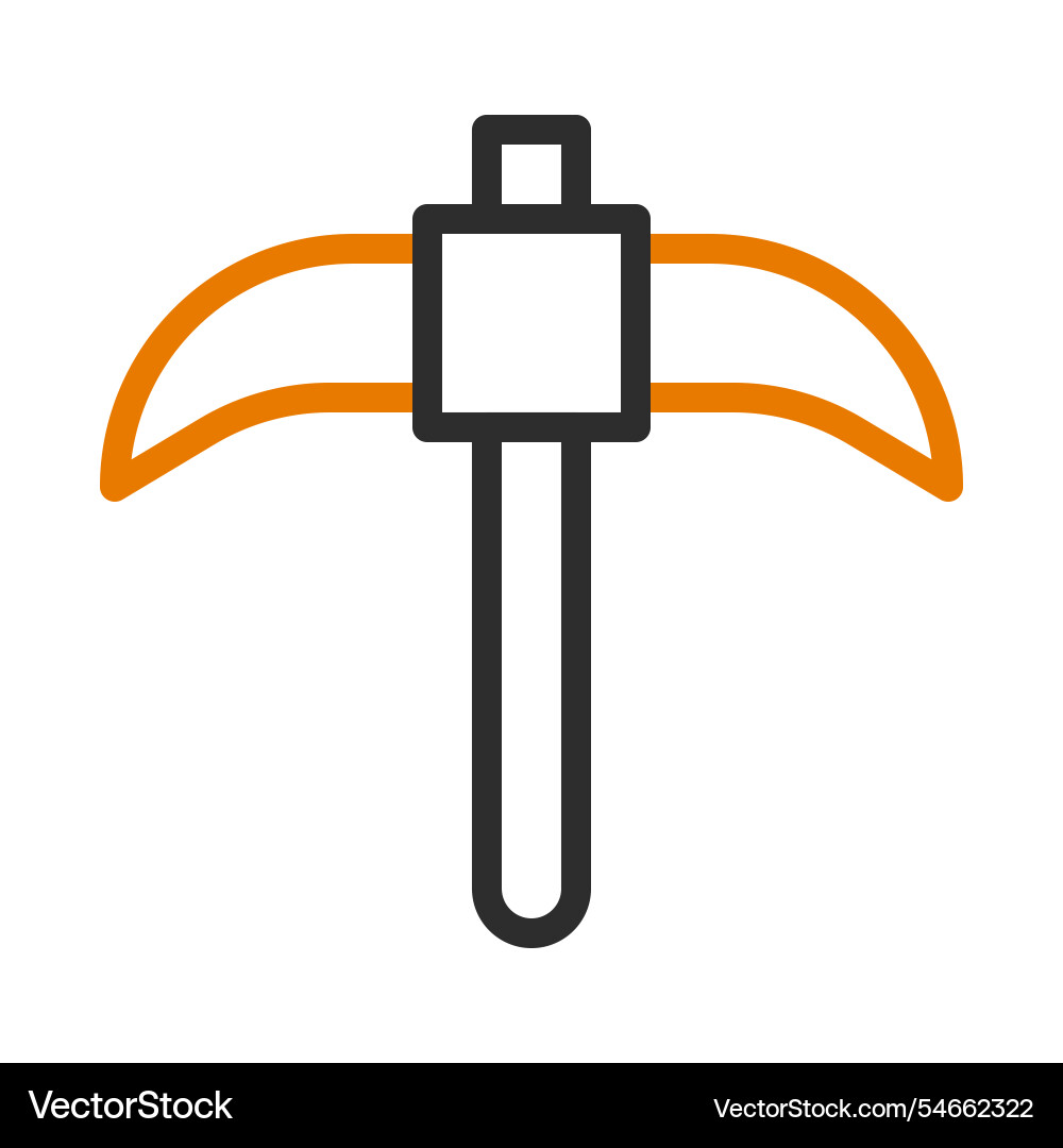 Pickaxe icon mining tool concept of extraction vector image