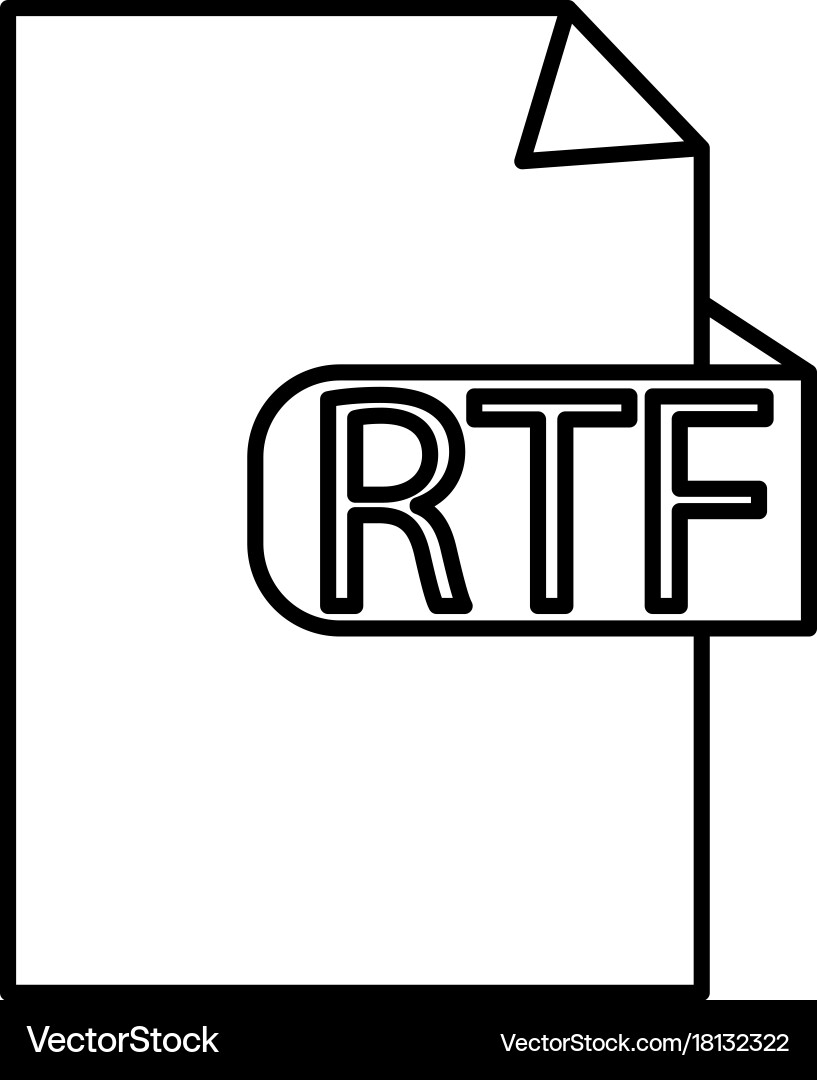 Rtf document format icon Vector Image