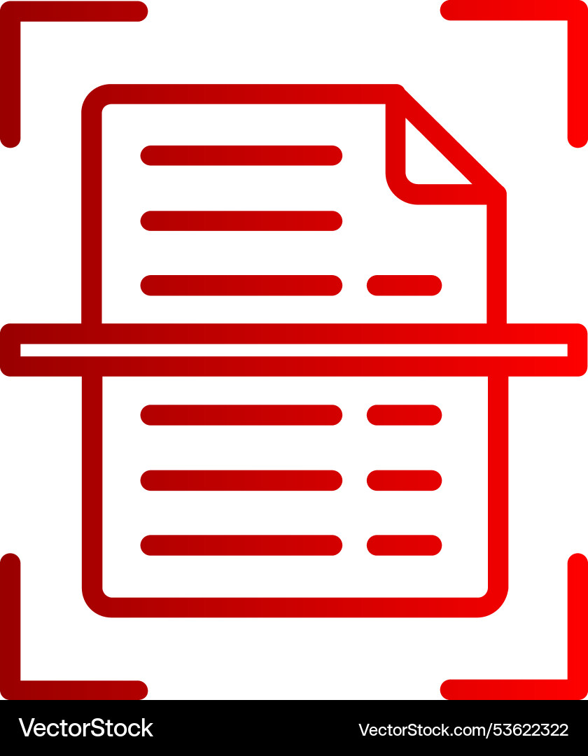 Scanner line gradient icon Vector Image