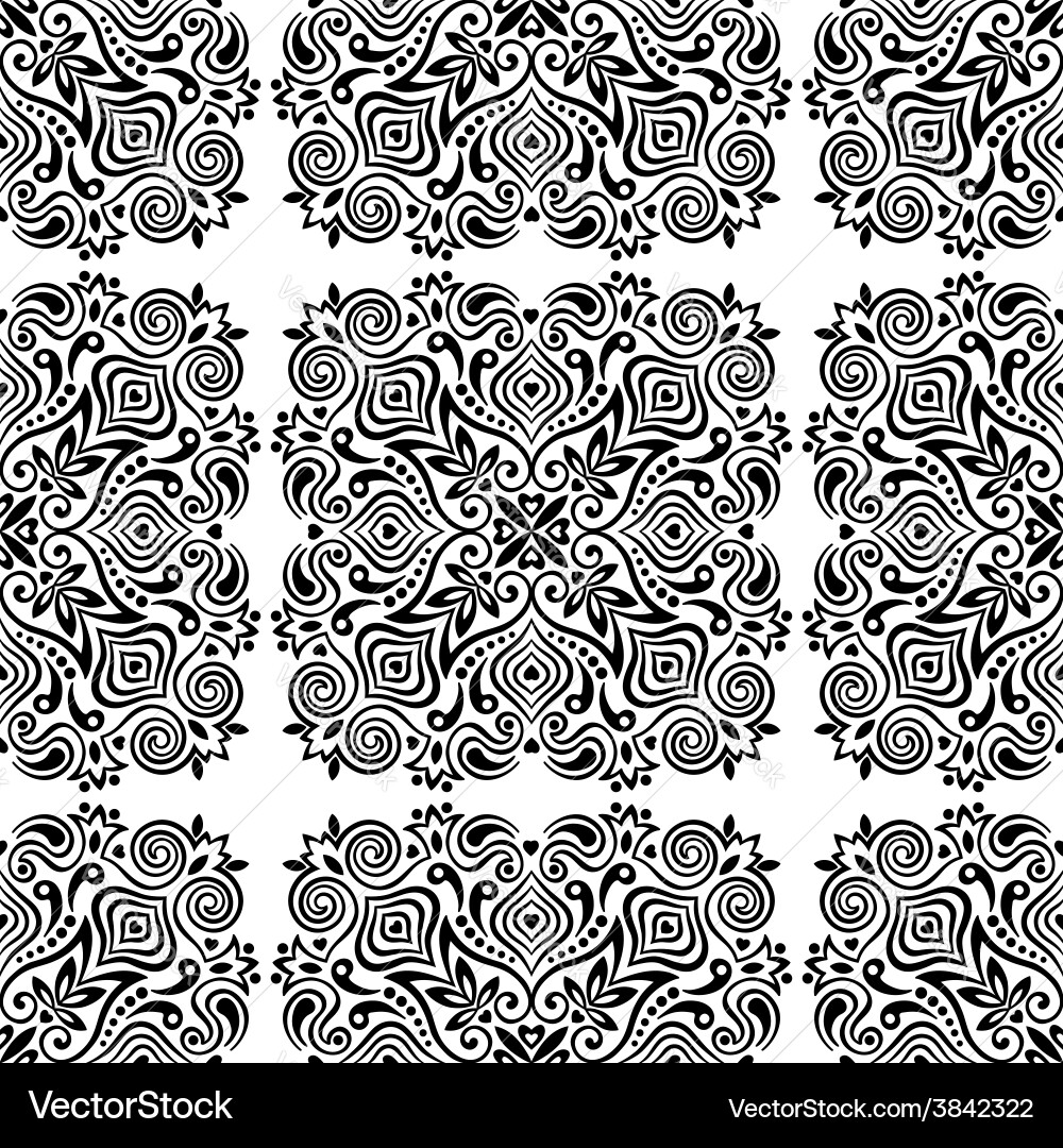 Seamless background with abstract ethnic pattern vector image