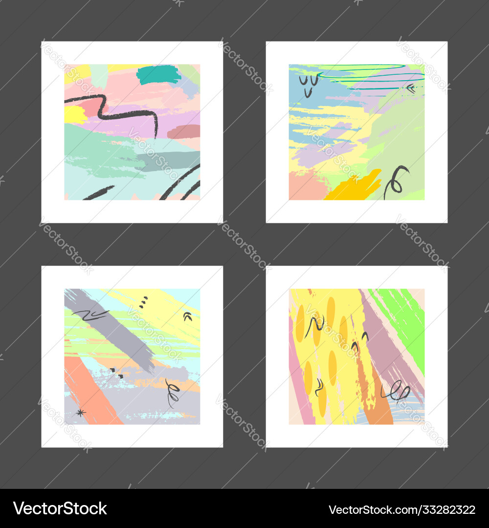 Set abstract watercolour square patterns Set abstract watercolour square patterns vector image