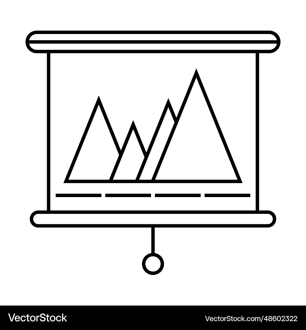 Simple outline of chart on portable projector Simple outline of chart on portable projector Vector Image