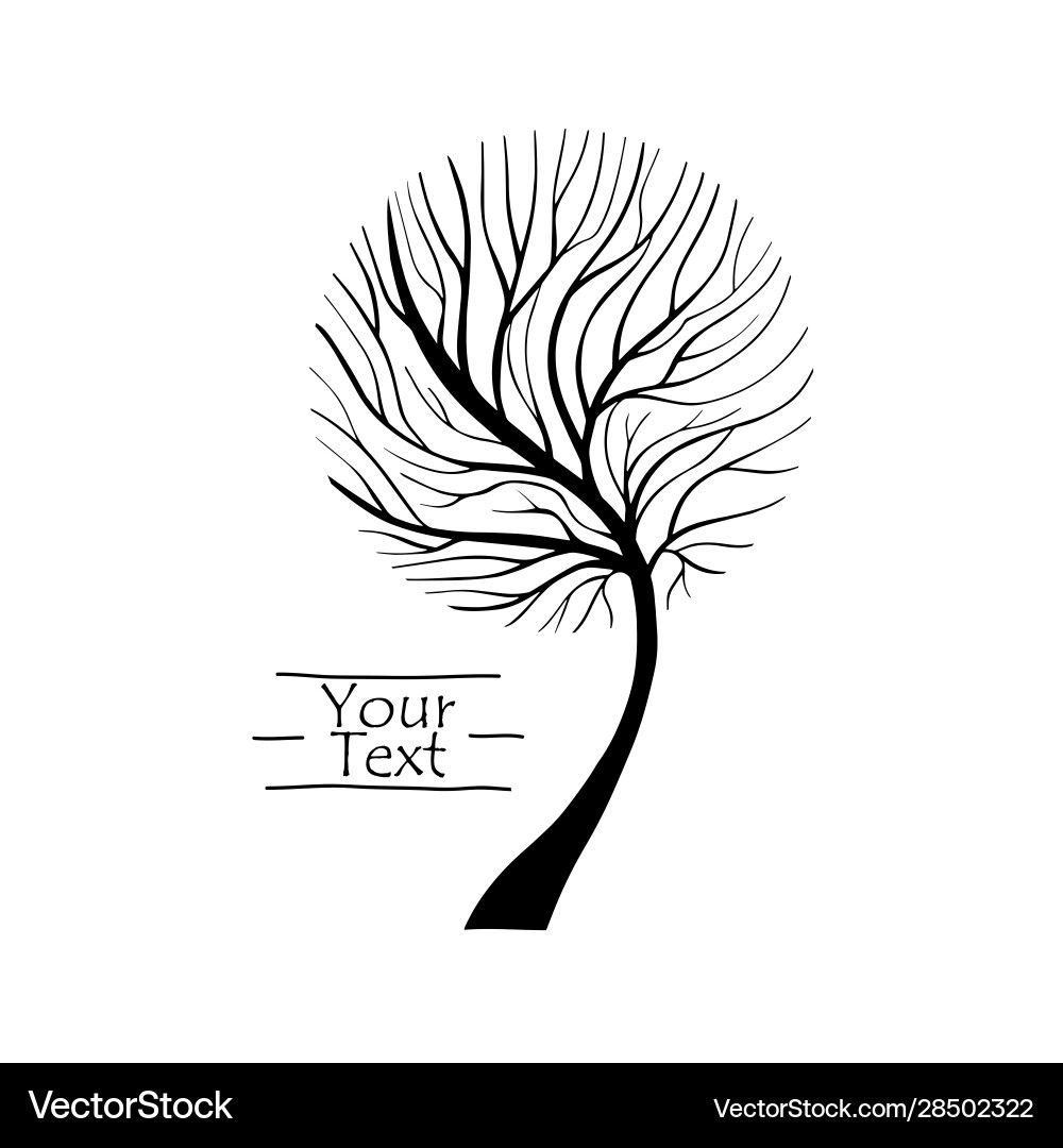 Tree round and single Tree round and single Vector Image