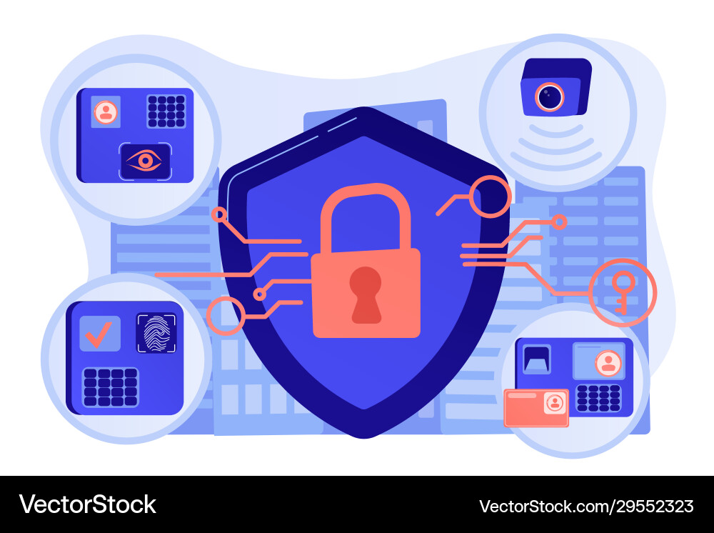 Access control system concept Access control system concept vector image