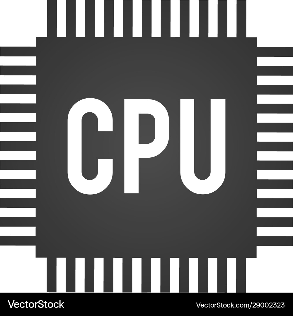 Cpu central processing unit computer chip Cpu central processing unit computer chip vector image
