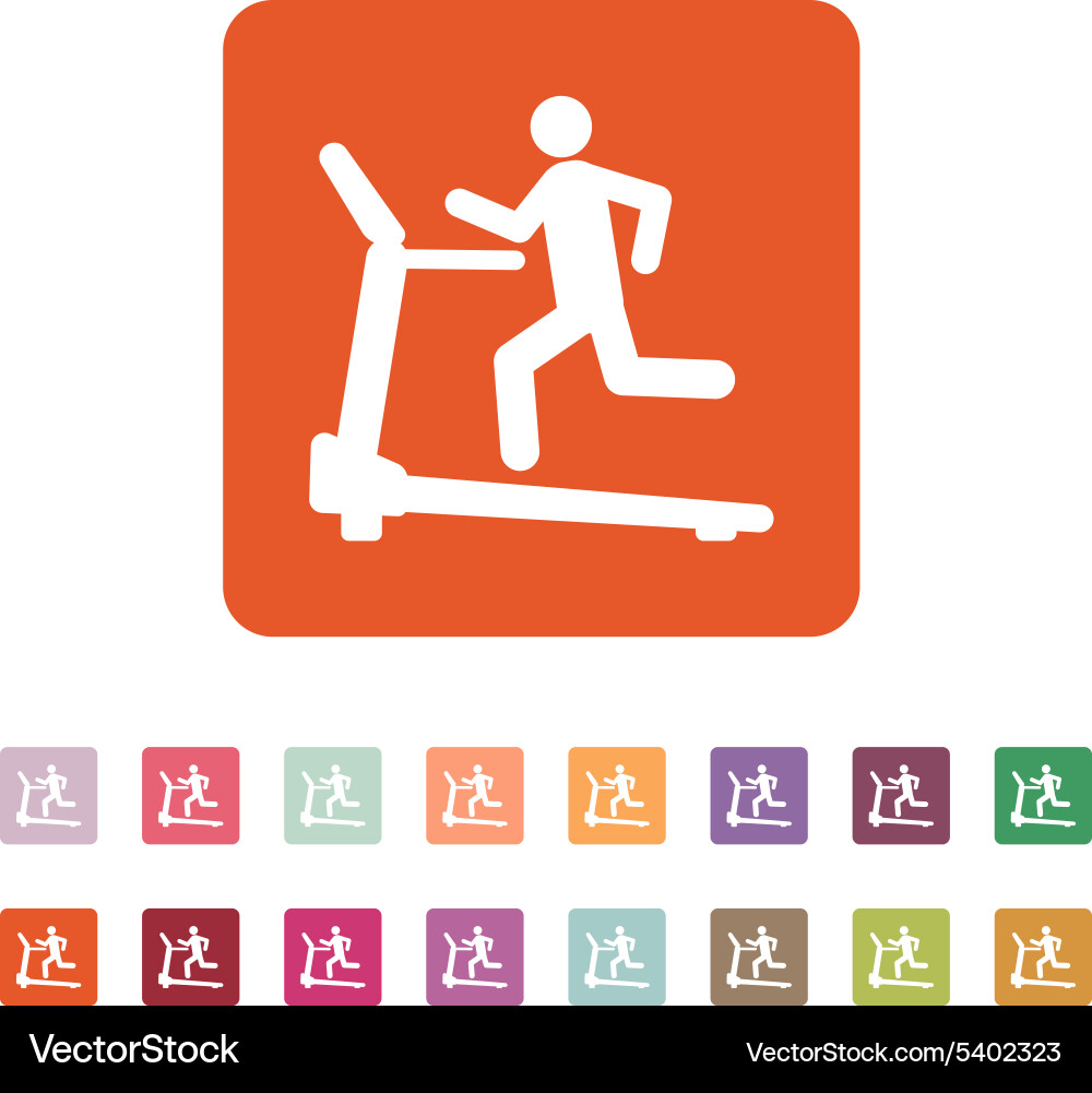 Cross trainer machine icon running symbol Vector Image