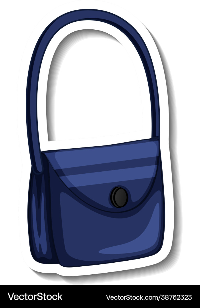 Ein Aufkleber Vorlage mit Frauen Schultertasche Ein Aufkleber Vorlage mit Frauen Schultertasche vektorbild