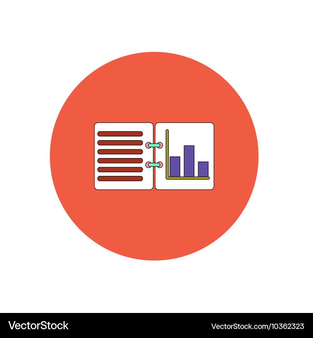 In flat design of column chart Vector Image