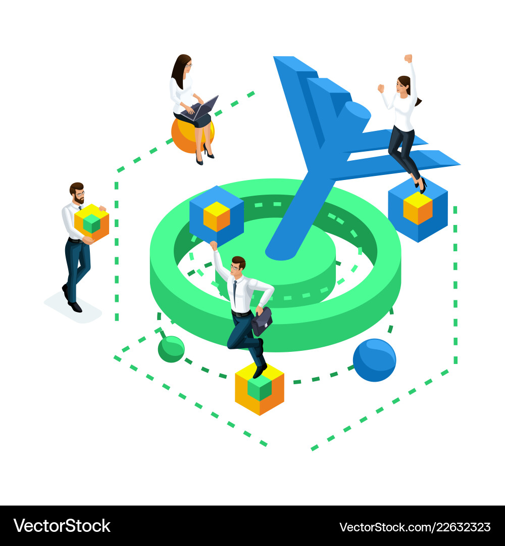 Isometric brain development concept creating neur Isometric brain development concept creating neur vector image