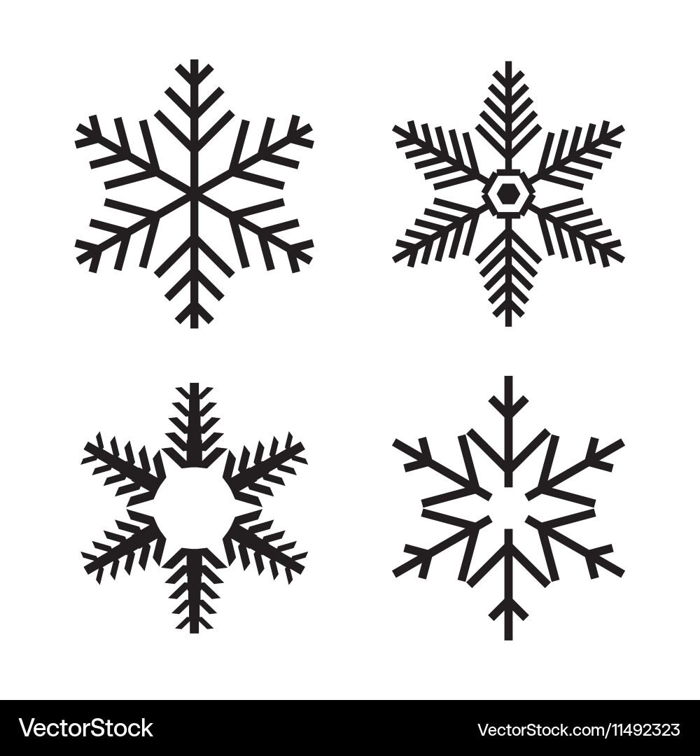 Snowflake simple icon isolated on white background Vector Image