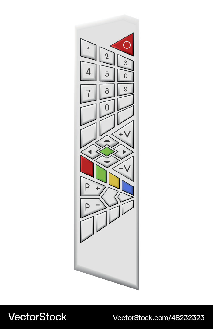 Tv remote control design with buttons wireless Tv remote control design with buttons wireless vector image