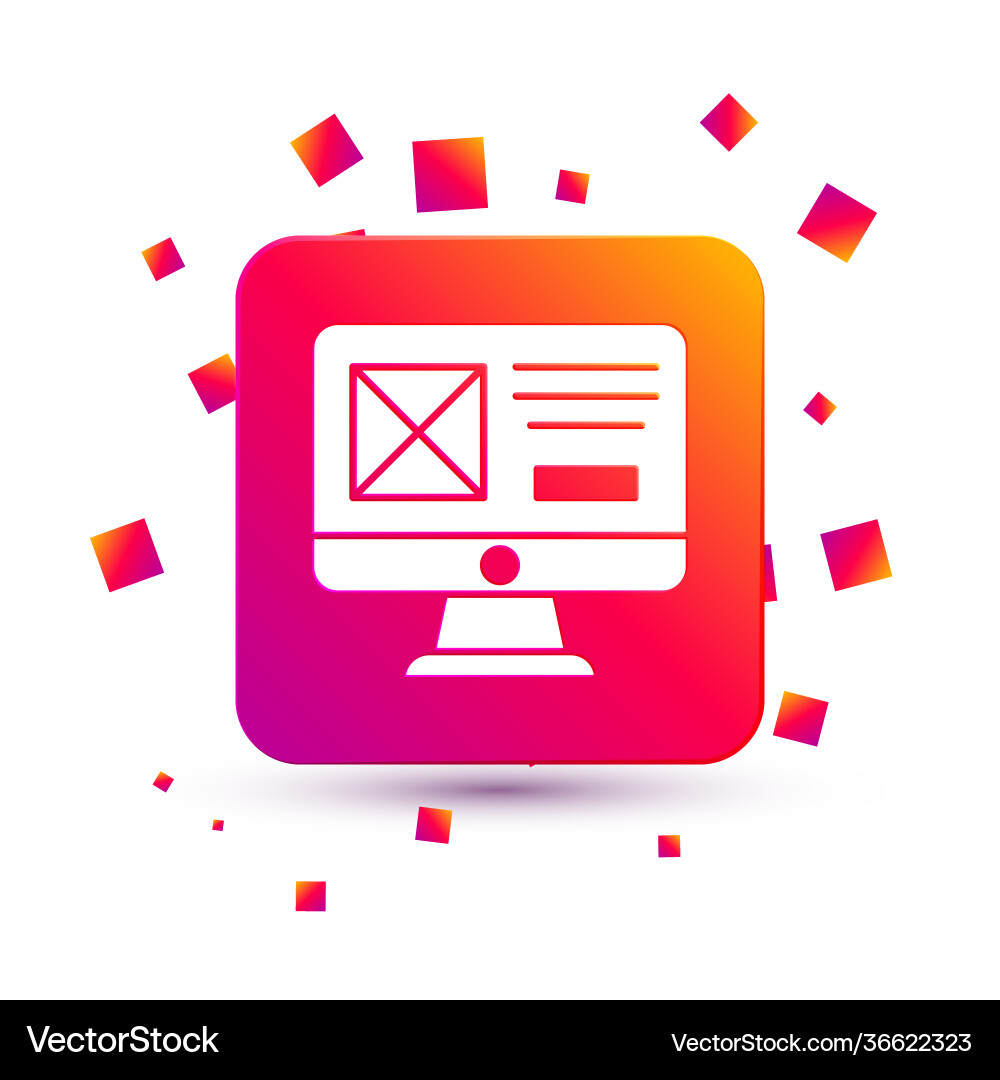White ui or ux design icon isolated on White ui or ux design icon isolated on vector image