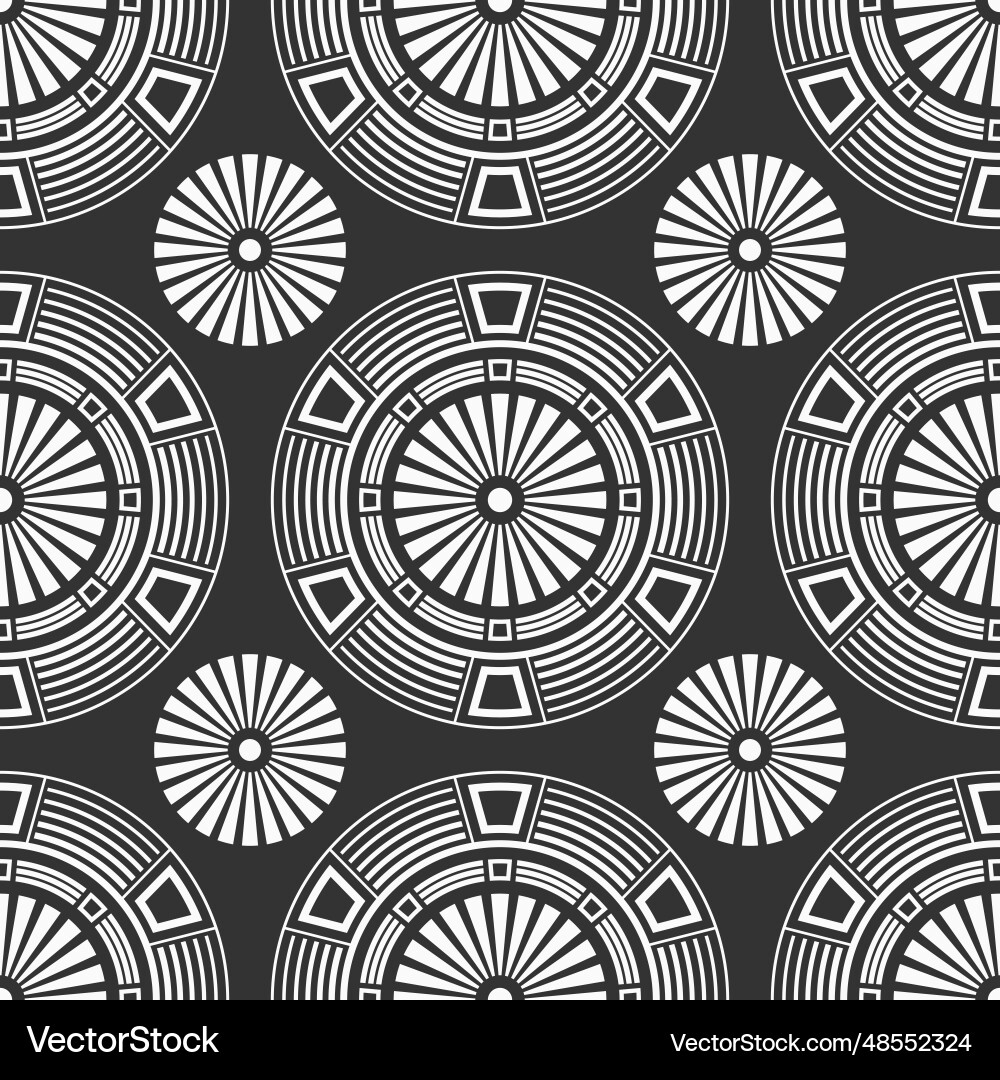Abstract seamless pattern with round geometric Abstract seamless pattern with round geometric vector image