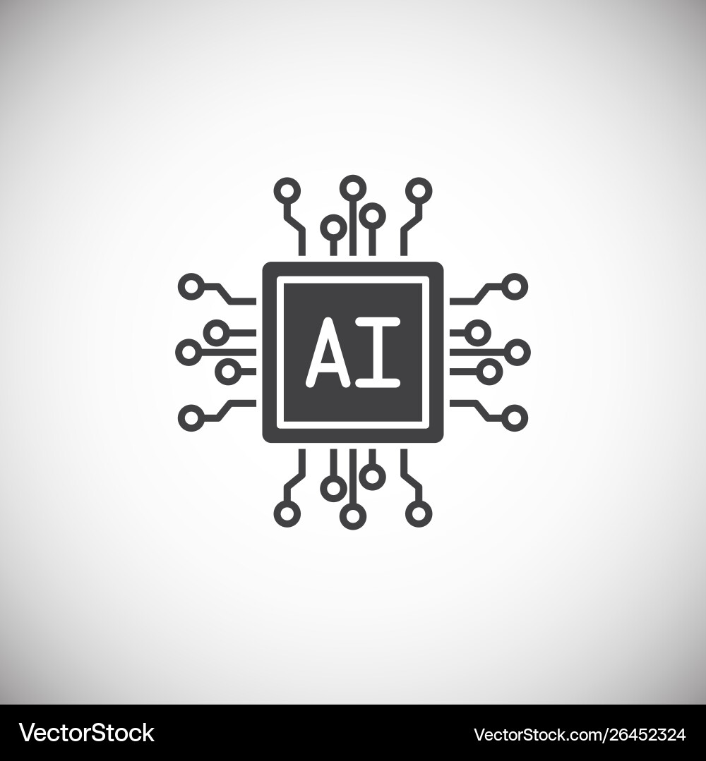 Artificial intelligence ai related icon Artificial intelligence ai related icon vector image