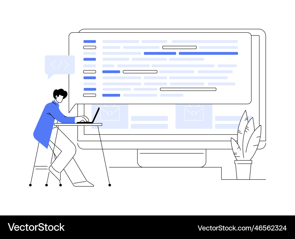 Back end development abstract concept Back end development abstract concept vector image