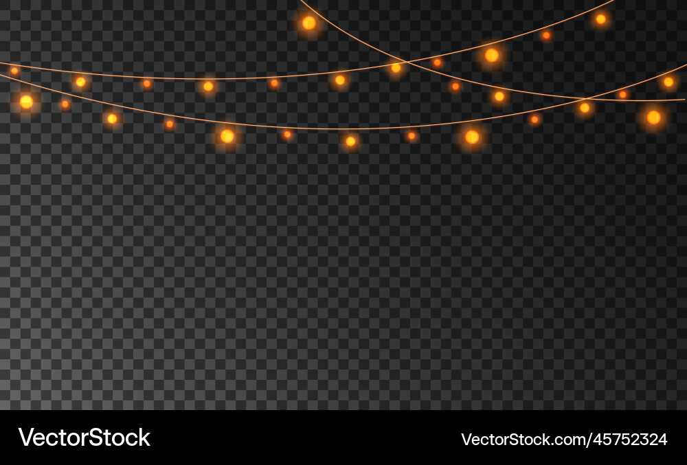 Decorative border of realistic gold light Decorative border of realistic gold light vector image