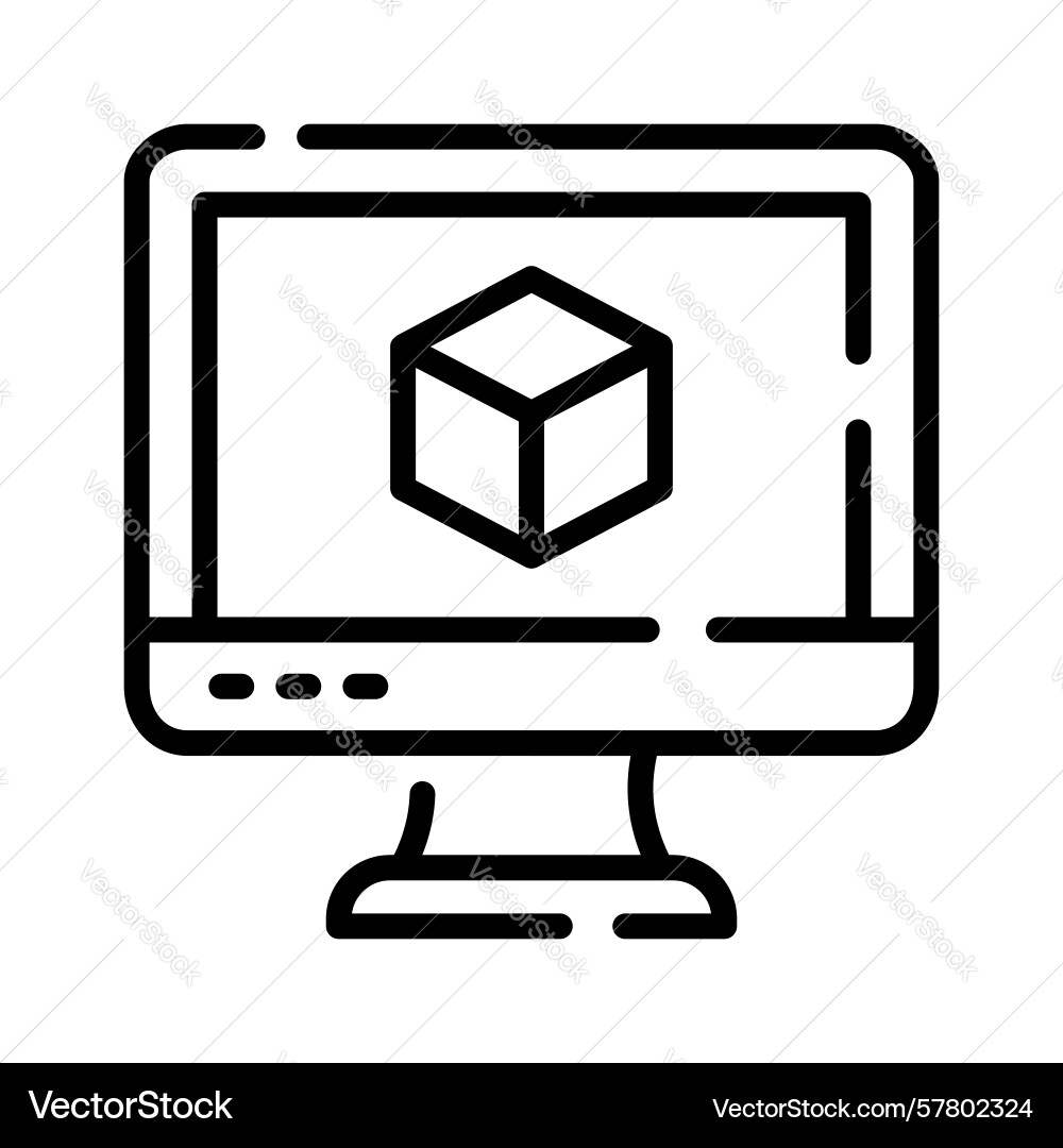 Digital modelling Vector Image