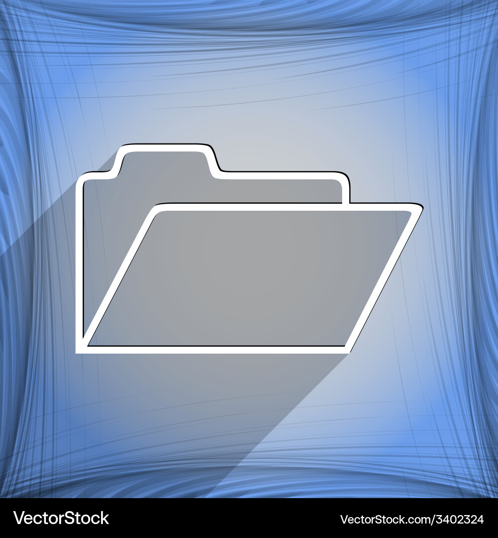 Document folder icon symbol flat modern web design vector image