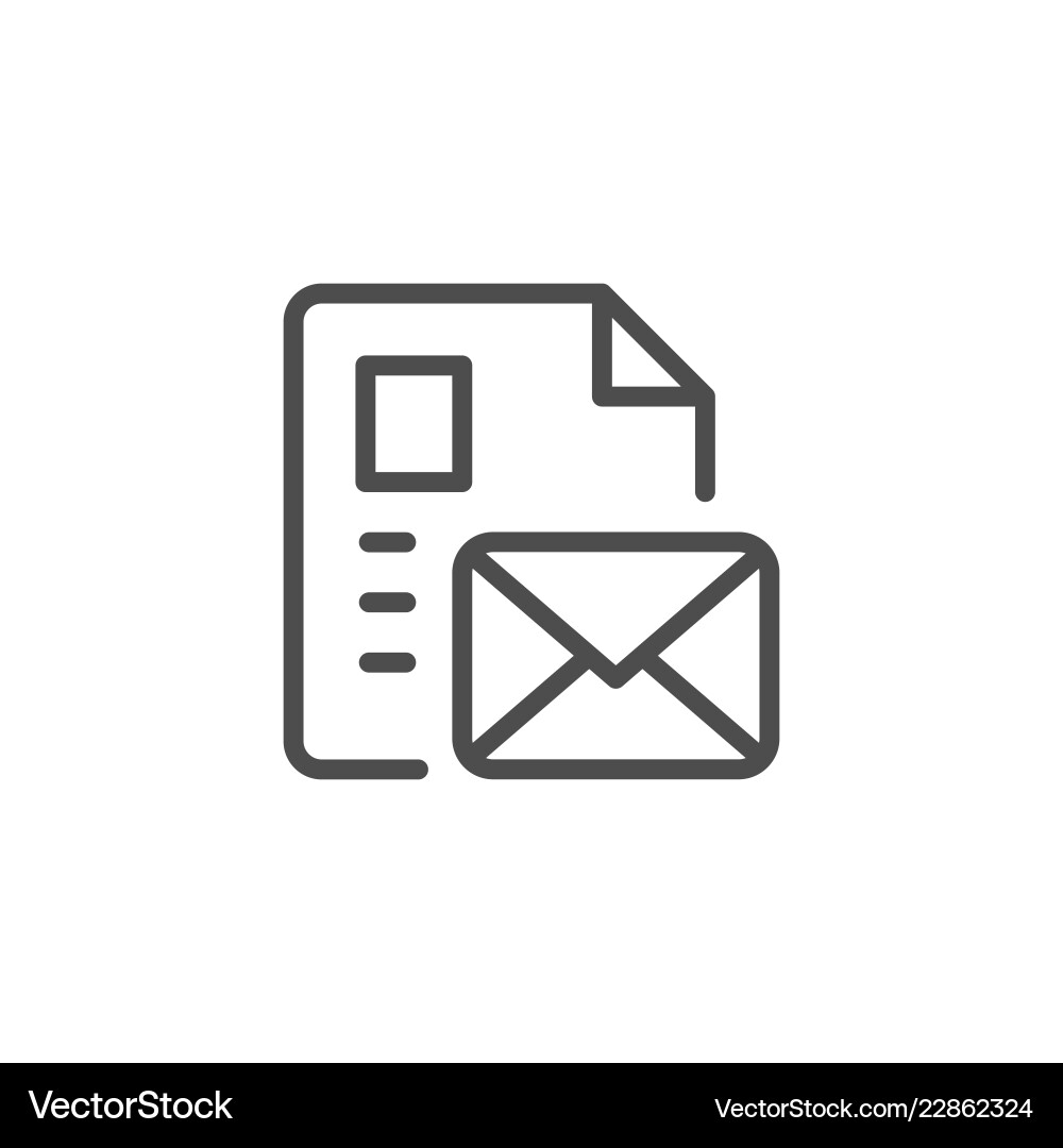 Document message line icon Vector Image