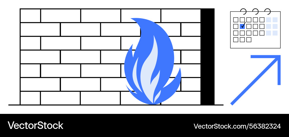 Firewall security with monitoring tools and data Firewall security with monitoring tools and data vector image