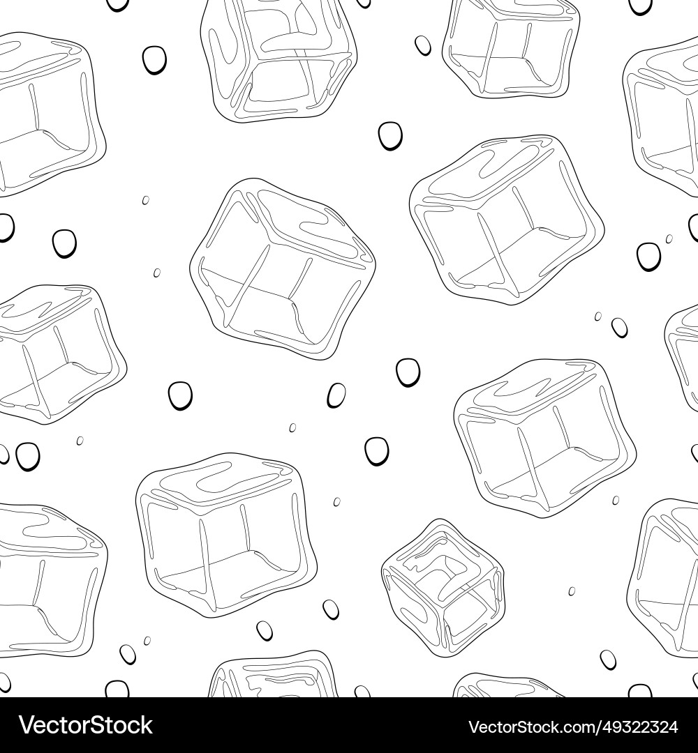 Ice Cube Pattern - Seamless vector image