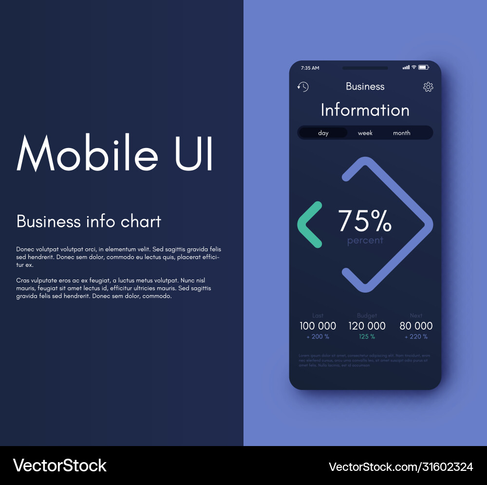Mobile application interface ui design Mobile application interface ui design vector image