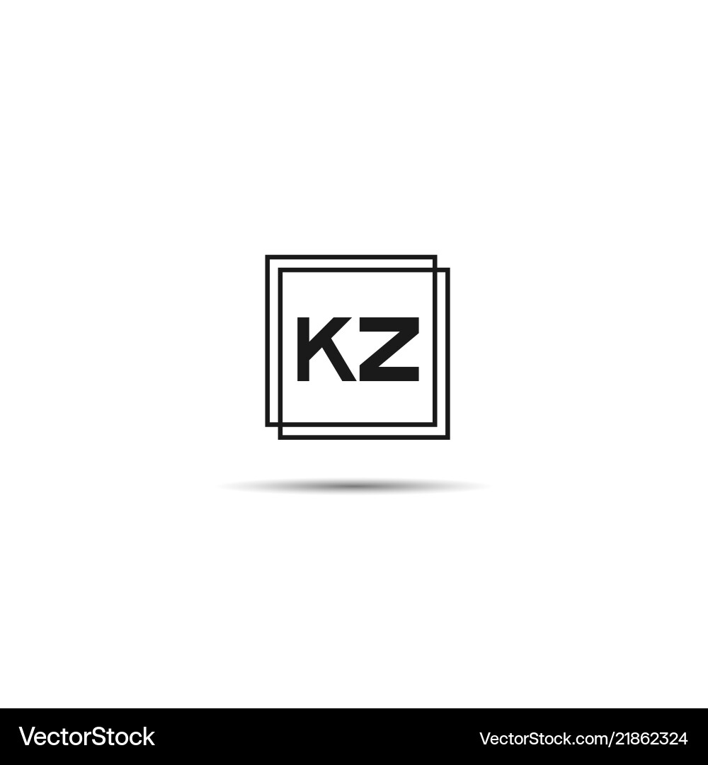 Original Buchstaben kz Logo Vorlage Design Original Buchstaben kz Logo Vorlage Design vektorbild