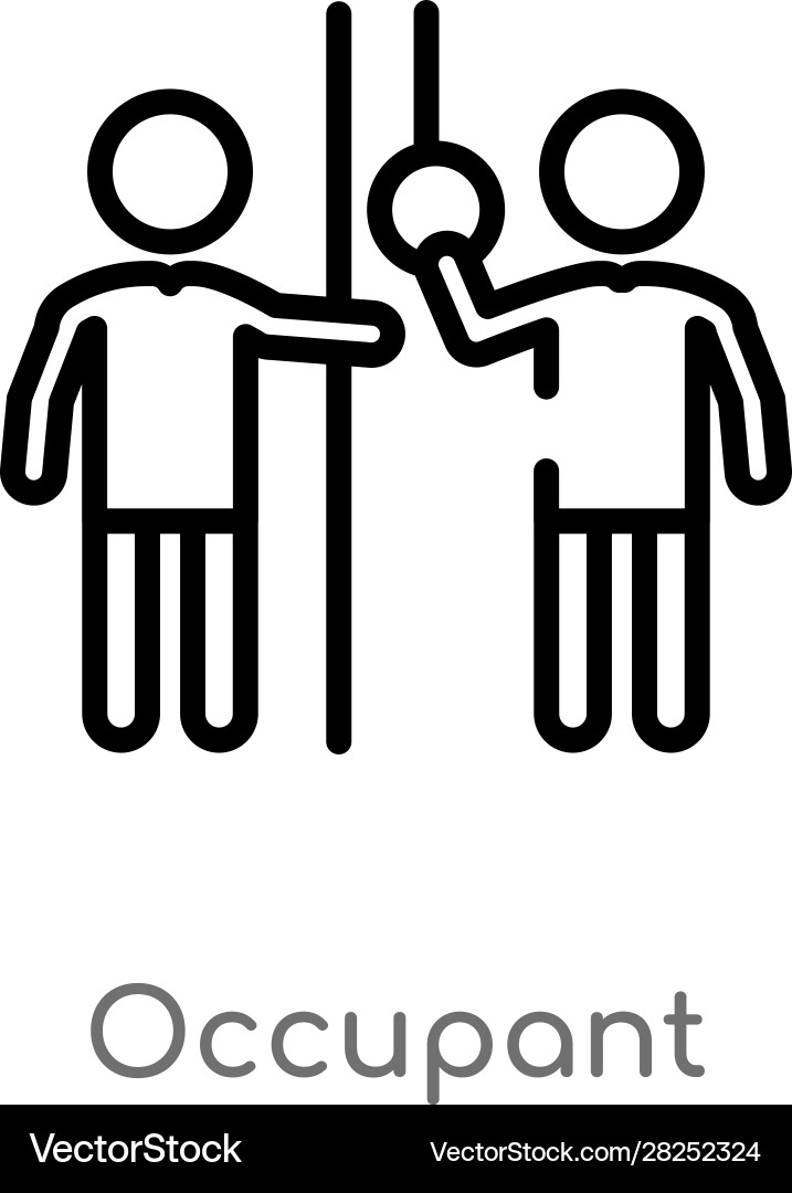 Outline occupant icon isolated black simple line Vector Image