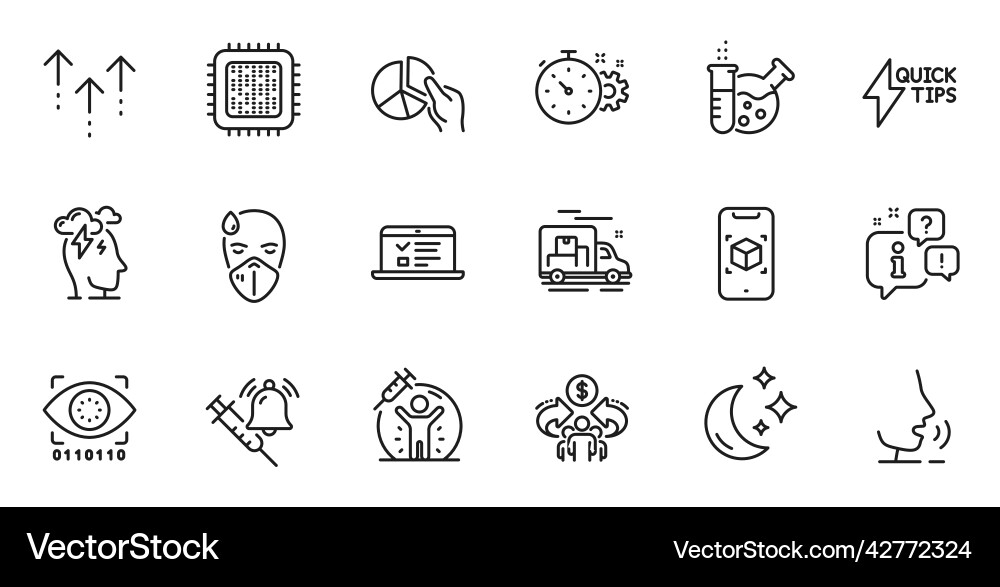 Outline set of quickstart guide sick man Outline set of quickstart guide sick man Vector Image
