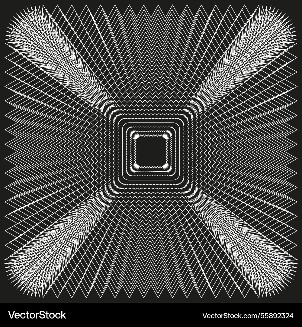 Perspective grid pattern zigzag optical shapes Perspective grid pattern zigzag optical shapes vector image