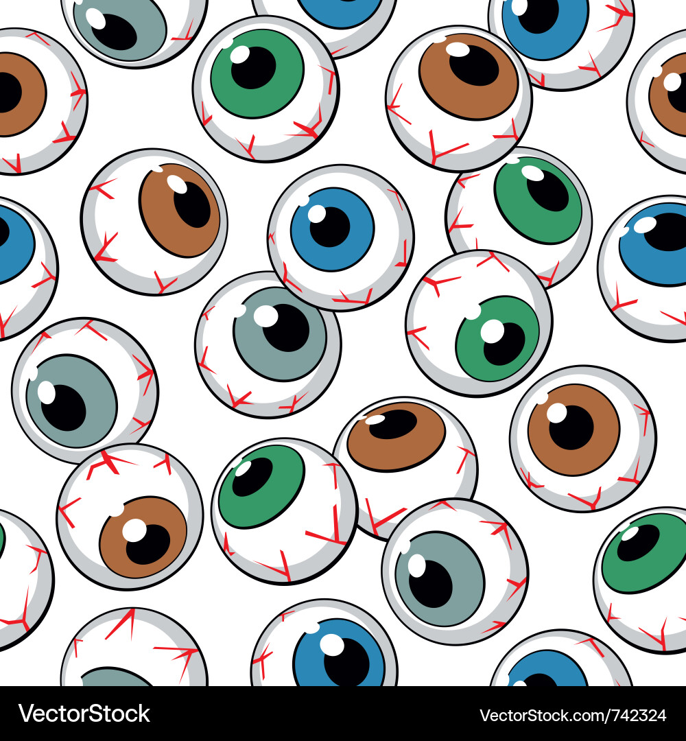 Seamless Eyeball Pattern Vector Image