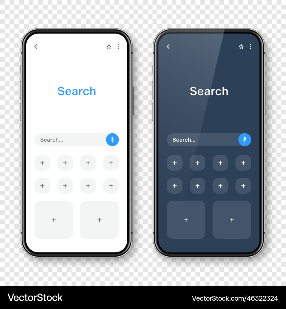 Smartphone with blank internet browser window Vector Image