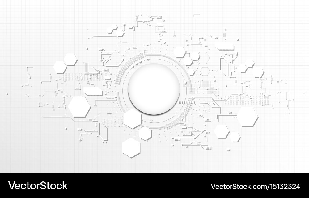 Technological abstract technical digital element vector image
